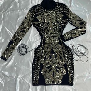 Rhinestone hourglass dress